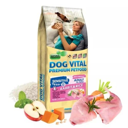 Dog Vital Sensitive Adult Rabbit & Rice 12 kg