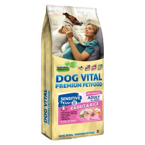 Dog Vital Sensitive Adult Rabbit & Rice 12 kg