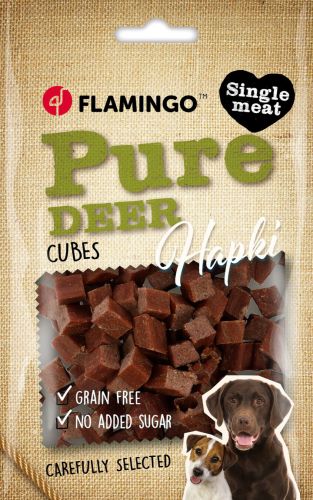 Flamingo Snack - Hapki Pure Deer Cubes szarvashússal  85 g
