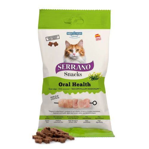 Mediterranean Natural Serrano Snacks Oral Health Chicken - funkcionális jutalomfalat macskák számára 50 g