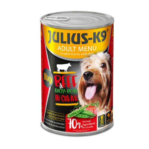 Julius-K9 Adult Menu - Beef & Green Peas in Chunk  1240 g