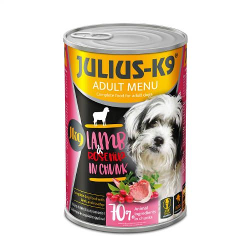 Julius-K9 Adult Menu - Lamb & Rosehip in Chunk  1240 g