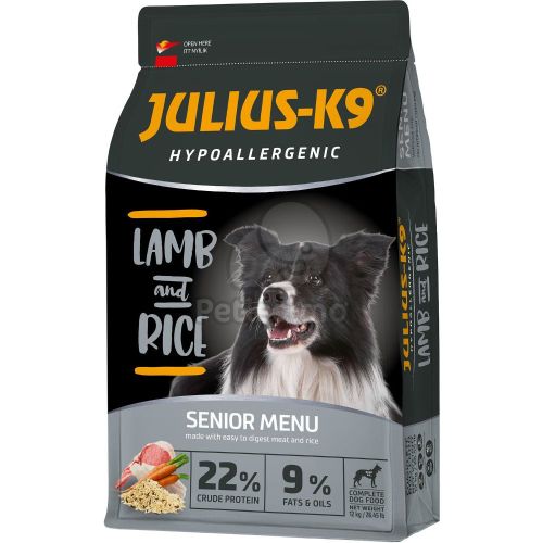 Julius-K9 Hypoallergenic Senior Menu - Lamb & Rice  3 kg