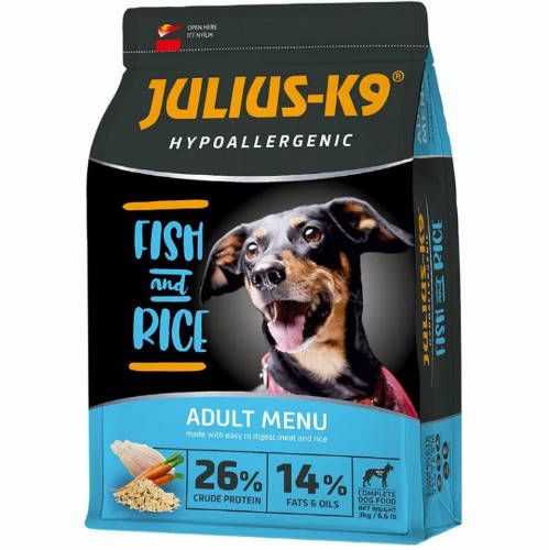Julius-K9 Hypoallergenic Adult - Fish & Rice  3 kg