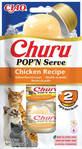 Inaba Cat Ciao Churu Pop'n Serve Chicken - csirke 2 x 35 g