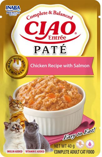 Inaba Cat Ciao Entrée Paté Chicken with Salmon - csirke-lazac  40 g
