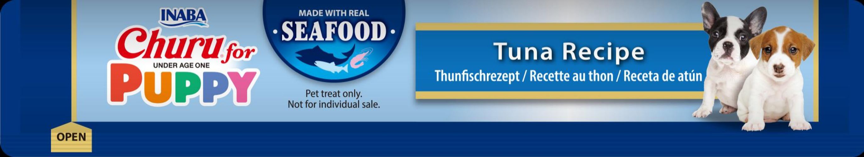 Inaba Dog Churu Puppy Tuna - tonhal 4 x  14 g