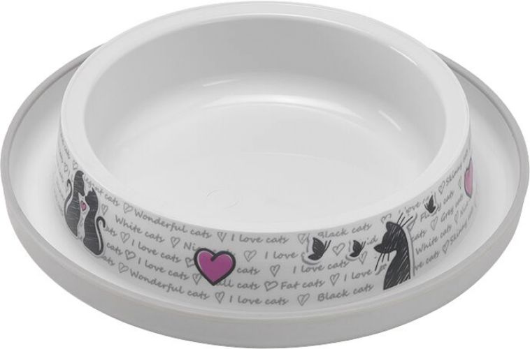 Flamingo tál - Cats in Love műanyag etető- és itatótál 210 ml