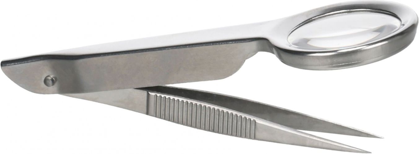 Flamingo kullancskiszedő - Tweezers csipesz nagyítóval 1 db
