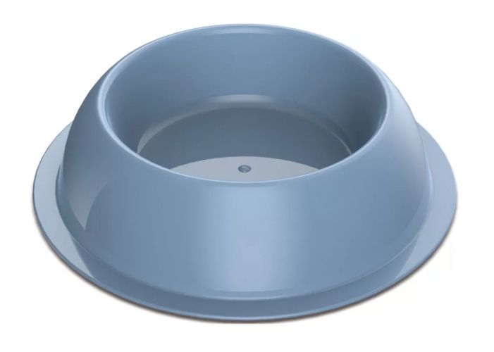 ZooBeeDoo tál - Silver műanyag etetőtál szürke  19 cm