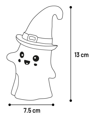 Flamingo játék - Hooty latex Halloween szellem vegyes színekben 7.5 x 5.8 x 13 cm 1 db