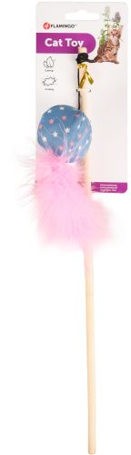 Flamingo macskapeca - Winny labdával és tollakkal 40 cm 1 db