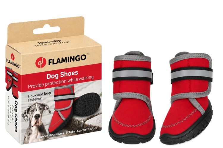 Flamingo kutyaruha - Kajan piros cipő XXL 2 db