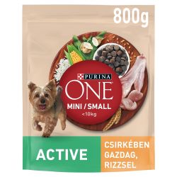 Purina ONE Mini Active száraz kutyaeledel - csirke  800 g