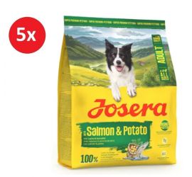 Josera Adult Salmon & Potato - szárazeledel felnőtt kutyák számára ÚJ 5 x  900 g