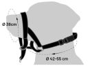 Flamingo Easy Leader szájszíj - fekete  40 cm / 50-65 cm