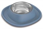 ZooBeeDoo etetőtál Soft Touch Inox szürke  0.23 l