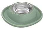 ZooBeeDoo etetőtál Soft Touch Inox zöld  0.6 l