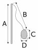 Flamingo macskapeca - Winny labdával és tollakkal 40 cm 1 db