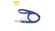Julius-K9 gumírozott póráz, kék 1,2 m/20 mm, O karika  1.2 m