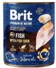 Brit Premium by Nature Adult Fish with Fish Skin  800 g