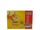 Friskies nedves macskaeledel szószban - csirkével, marhával, báránnyal, kacsával 12 x  85 g