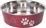 Flamingo Bella Kena fémtál kutyáknak - piros  2200 ml