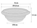 Flamingo összecsukható tál - szürke  500 ml
