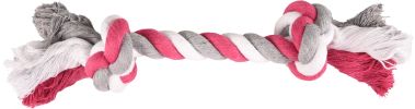 Flamingo Jim Playing Rope - rágókötél 2 csomóval, pink 30 cm   1 db