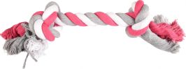 Flamingo Jim Playing Rope - rágókötél 2 csomóval, pink 40 cm   1 db