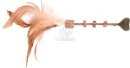 Flamingo macskamentás fapálcika játék  25 cm