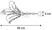 Flamingo macskamentás fapálcika játék  25 cm