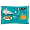 Purina ONE Adult nedves macskaeledel 4 x  85 g