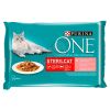Purina ONE Sterilcat lazaccal és répával nedves macskaeledel 4 x  85 g