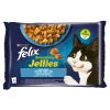Felix Sensations Jellies Halas Válogatás lazaccal, fekete tőkehallal 4 x  85 g