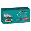 Purina ONE Adult nedves macskaeledel csirkével, marhával, báránnyal, tengeri hallal 40 x  85 g