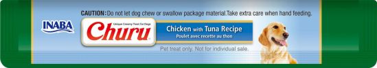 Inaba Dog Churu Püré - csirke tonhallal 8 x  20 g