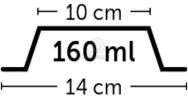 Flamingo tál - fehér  160 ml