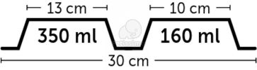 Flamingo duo tál - fehér  350 ml