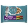 Purina ONE Difficult Appetite nedves macskaeledel - csirke, pulyka 4 x  85 g