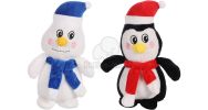 Flamingo karácsonyi plüssjátékok - hóember/pingvin  1 db