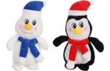 Flamingo karácsonyi plüssjátékok - hóember/pingvin  1 db
