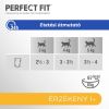 Perfect Fit Sensitive 1+ macskaeledel csirkével és lazaccal érzékeny gyomrú macskáknak 4 x  85 g