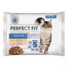 Perfect Fit alutasak csirke-lazac ízesítésben benti macskák részére 4 x  85 g