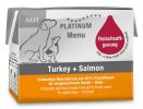 Platinum Menu Turkey+Salmon - nedvestáp felnőtt kutyák számára  90 g